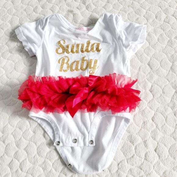 Santa Baby tutu onsie 9 12 months - Picture 1 of 2